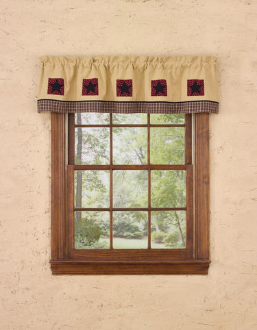 My Country Home Lined Patch Valance Set of 2 Park designs - The Fox Decor